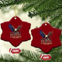 250 Years USA Majestic Bald Eagle Ceramic Ornament American Flag Wings Patriotic Semiquincentennial 250th Anniversary