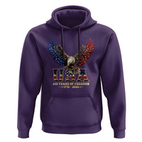 250 Years USA Majestic Bald Eagle Hoodie American Flag Wings Patriotic Semiquincentennial 250th Anniversary