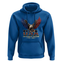 250 Years USA Majestic Bald Eagle Hoodie American Flag Wings Patriotic Semiquincentennial 250th Anniversary