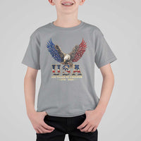250 Years USA Majestic Bald Eagle T Shirt For Kid American Flag Wings Patriotic Semiquincentennial 250th Anniversary