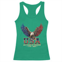 250 Years USA Majestic Bald Eagle Racerback Tank Top American Flag Wings Patriotic Semiquincentennial 250th Anniversary