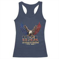 250 Years USA Majestic Bald Eagle Racerback Tank Top American Flag Wings Patriotic Semiquincentennial 250th Anniversary