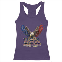 250 Years USA Majestic Bald Eagle Racerback Tank Top American Flag Wings Patriotic Semiquincentennial 250th Anniversary