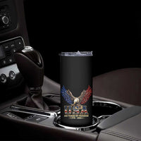 250 Years USA Majestic Bald Eagle Skinny Tumbler American Flag Wings Patriotic Semiquincentennial 250th Anniversary