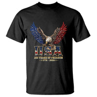 250 Years USA Majestic Bald Eagle T Shirt American Flag Wings Patriotic Semiquincentennial 250th Anniversary