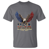 250 Years USA Majestic Bald Eagle T Shirt American Flag Wings Patriotic Semiquincentennial 250th Anniversary