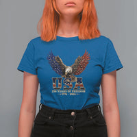 250 Years USA Majestic Bald Eagle T Shirt For Women American Flag Wings Patriotic Semiquincentennial 250th Anniversary
