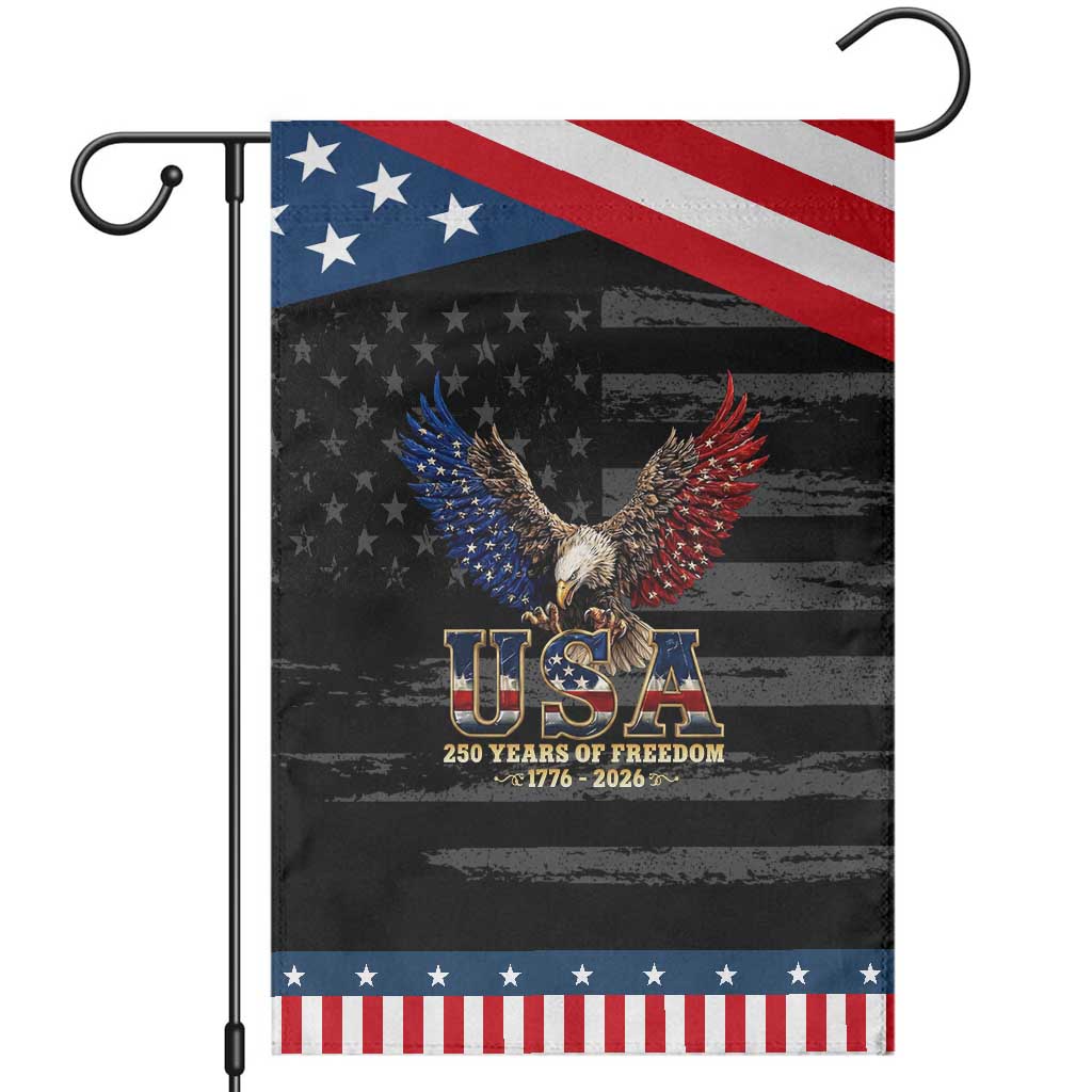 250 Years USA Majestic Bald Eagle Patriotic Garden Flag American Flag Wings Patriotic Semiquincentennial 250th Anniversary