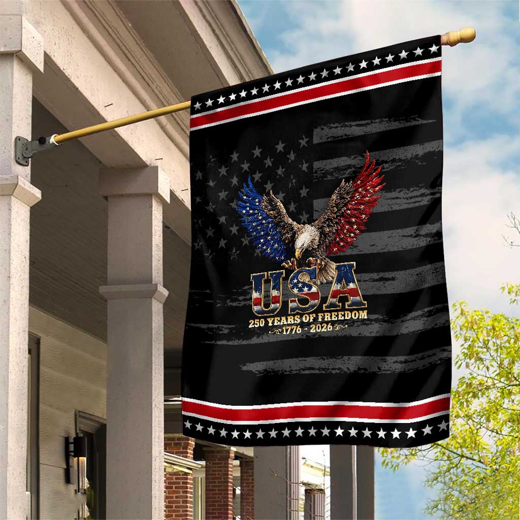 250 Years USA Majestic Bald Eagle Patriotic Garden Flag American Flag Wings Patriotic Semiquincentennial 250th Anniversary