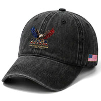 250 Years USA Majestic Bald Eagle Washed Cotton Baseball Cap American Flag Wings Patriotic Semiquincentennial 250th Anniversary