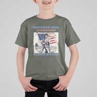 Custom Name Descendant of a Patriot USA 250 Years of Freedom Personalized T Shirt For Kid 1776-2026 Revolutionary War Heritage