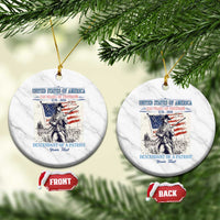Custom Name Descendant of a Patriot USA 250 Years of Freedom Personalized Ceramic Ornament 1776-2026 Revolutionary War Heritage