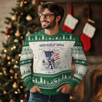Custom Name Descendant of a Patriot USA 250 Years of Freedom Personalized Ugly Christmas Sweater 1776-2026 Revolutionary War Heritage