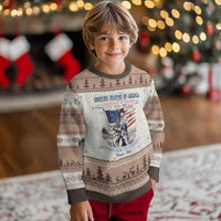 Custom Name Descendant of a Patriot USA 250 Years of Freedom Personalized Ugly Christmas Sweater 1776-2026 Revolutionary War Heritage