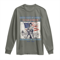 Custom Name Descendant of a Patriot USA 250 Years of Freedom Personalized Long Sleeve Shirt 1776-2026 Revolutionary War Heritage