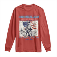 Custom Name Descendant of a Patriot USA 250 Years of Freedom Personalized Long Sleeve Shirt 1776-2026 Revolutionary War Heritage