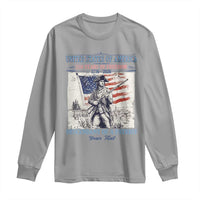 Custom Name Descendant of a Patriot USA 250 Years of Freedom Personalized Long Sleeve Shirt 1776-2026 Revolutionary War Heritage
