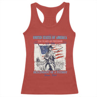 Custom Name Descendant of a Patriot USA 250 Years of Freedom Personalized Racerback Tank Top 1776-2026 Revolutionary War Heritage