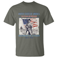Custom Name Descendant of a Patriot USA 250 Years of Freedom Personalized T Shirt 1776-2026 Revolutionary War Heritage