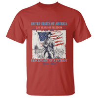 Custom Name Descendant of a Patriot USA 250 Years of Freedom Personalized T Shirt 1776-2026 Revolutionary War Heritage