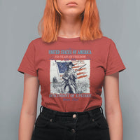 Custom Name Descendant of a Patriot USA 250 Years of Freedom Personalized T Shirt For Women 1776-2026 Revolutionary War Heritage