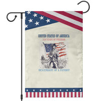 Custom Name Descendant of a Patriot USA 250 Years of Freedom Personalized Patriotic Garden Flag 1776-2026 Revolutionary War Heritage
