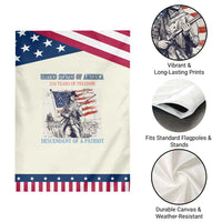 Custom Name Descendant of a Patriot USA 250 Years of Freedom Personalized Patriotic Garden Flag 1776-2026 Revolutionary War Heritage