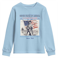 Custom Name Descendant of a Patriot USA 250 Years of Freedom Personalized Youth Sweatshirt 1776-2026 Revolutionary War Heritage