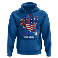 America 1776-2026 Patriotic Hearts Hoodie Semiquincentennial 250th Anniversary Red White Blue Stars and Stripes