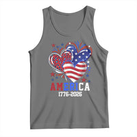 America 1776-2026 Patriotic Hearts Tank Top Semiquincentennial 250th Anniversary Red White Blue Stars and Stripes
