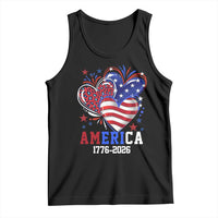 America 1776-2026 Patriotic Hearts Tank Top Semiquincentennial 250th Anniversary Red White Blue Stars and Stripes