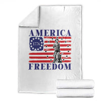 America Freedom 1776 Revolutionary War Throw Blanket Minuteman Betsy Ross Flag Patriotic History