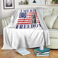 America Freedom 1776 Revolutionary War Throw Blanket Minuteman Betsy Ross Flag Patriotic History