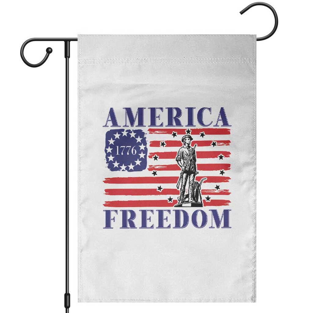 America Freedom 1776 Revolutionary War Garden Flag Minuteman Betsy Ross Flag Patriotic History