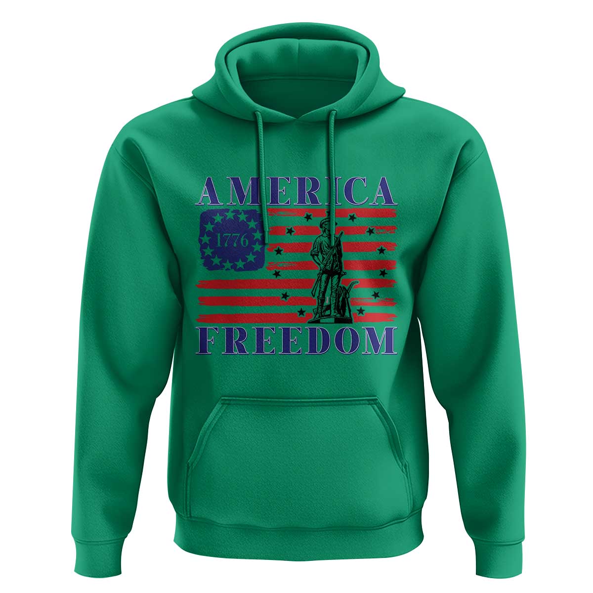America Freedom 1776 Revolutionary War Hoodie Minuteman Betsy Ross Flag Patriotic History