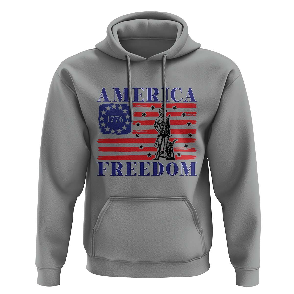 America Freedom 1776 Revolutionary War Hoodie Minuteman Betsy Ross Flag Patriotic History