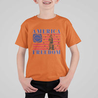 America Freedom 1776 Revolutionary War T Shirt For Kid Minuteman Betsy Ross Flag Patriotic History