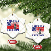 America Freedom 1776 Revolutionary War Ceramic Ornament Minuteman Betsy Ross Flag Patriotic History