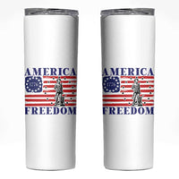 America Freedom 1776 Revolutionary War Skinny Tumbler Minuteman Betsy Ross Flag Patriotic History