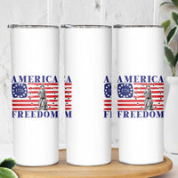 America Freedom 1776 Revolutionary War Skinny Tumbler Minuteman Betsy Ross Flag Patriotic History