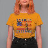 America Freedom 1776 Revolutionary War T Shirt For Women Minuteman Betsy Ross Flag Patriotic History