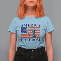 America Freedom 1776 Revolutionary War T Shirt For Women Minuteman Betsy Ross Flag Patriotic History