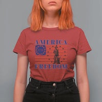 America Freedom 1776 Revolutionary War T Shirt For Women Minuteman Betsy Ross Flag Patriotic History