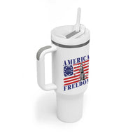 America Freedom 1776 Revolutionary War Tumbler With Handle Minuteman Betsy Ross Flag Patriotic History
