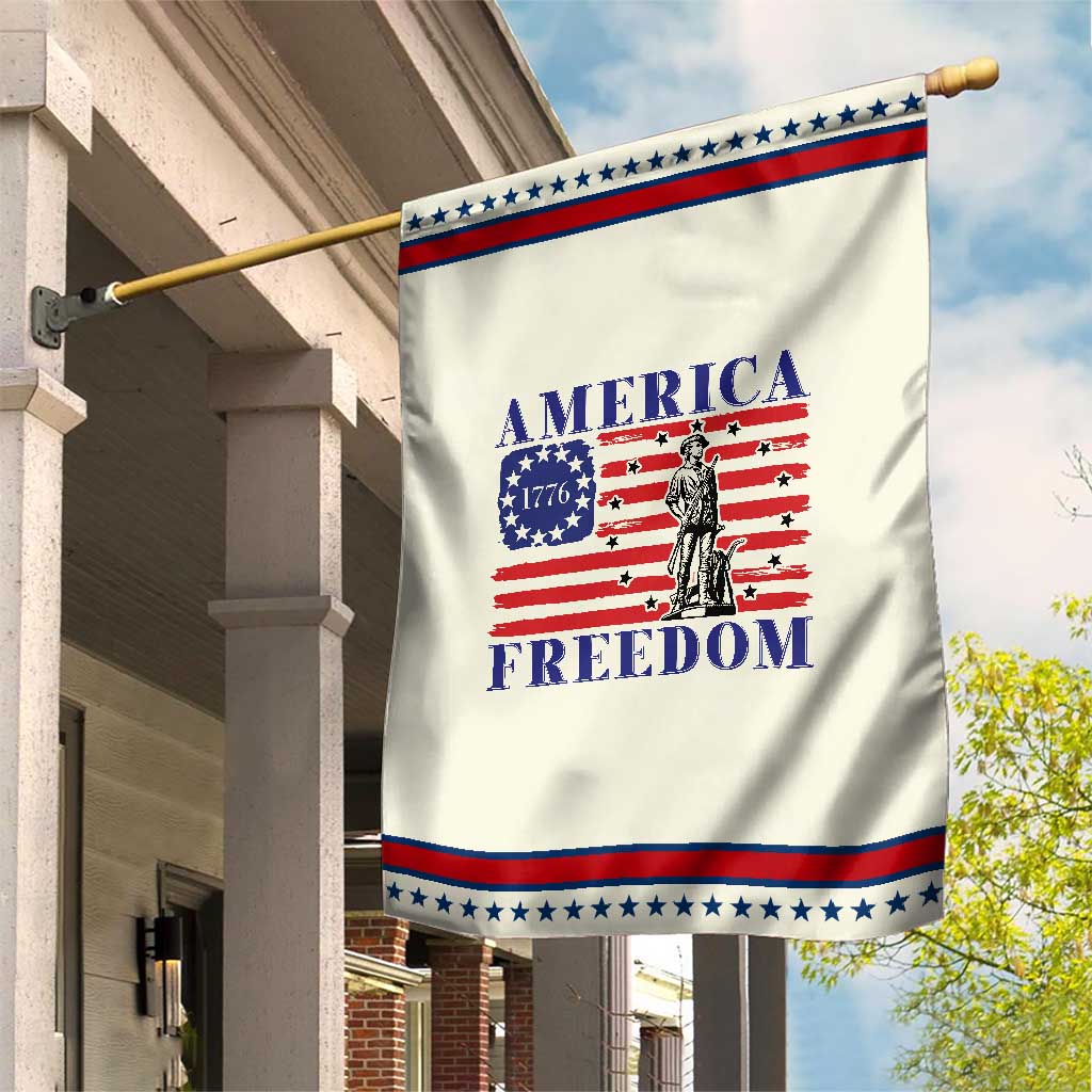 America Freedom 1776 Revolutionary War Patriotic Garden Flag Minuteman Betsy Ross Flag Patriotic History