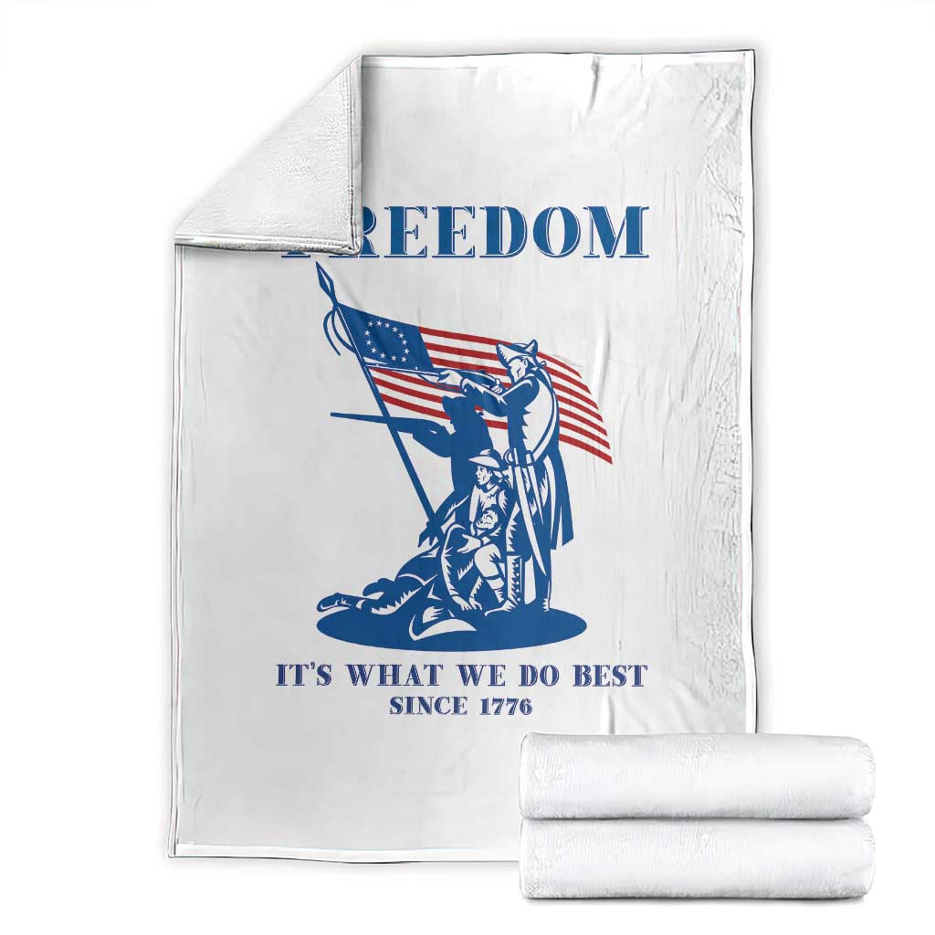 Freedom It’s What We Do Best Since 1776 Throw Blanket Revolutionary War Patriot Battle Scene