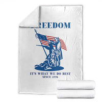 Freedom It’s What We Do Best Since 1776 Throw Blanket Revolutionary War Patriot Battle Scene