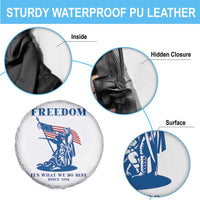Freedom It’s What We Do Best Since 1776 Spare Tire Cover Revolutionary War Patriot Battle Scene
