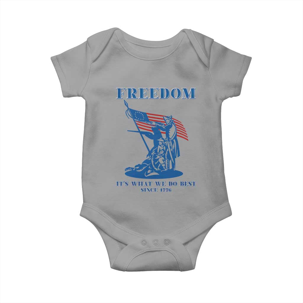 Freedom It’s What We Do Best Since 1776 Baby Onesie Revolutionary War Patriot Battle Scene