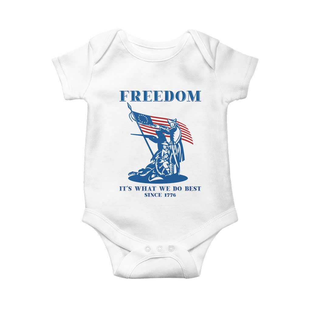 Freedom It’s What We Do Best Since 1776 Baby Onesie Revolutionary War Patriot Battle Scene